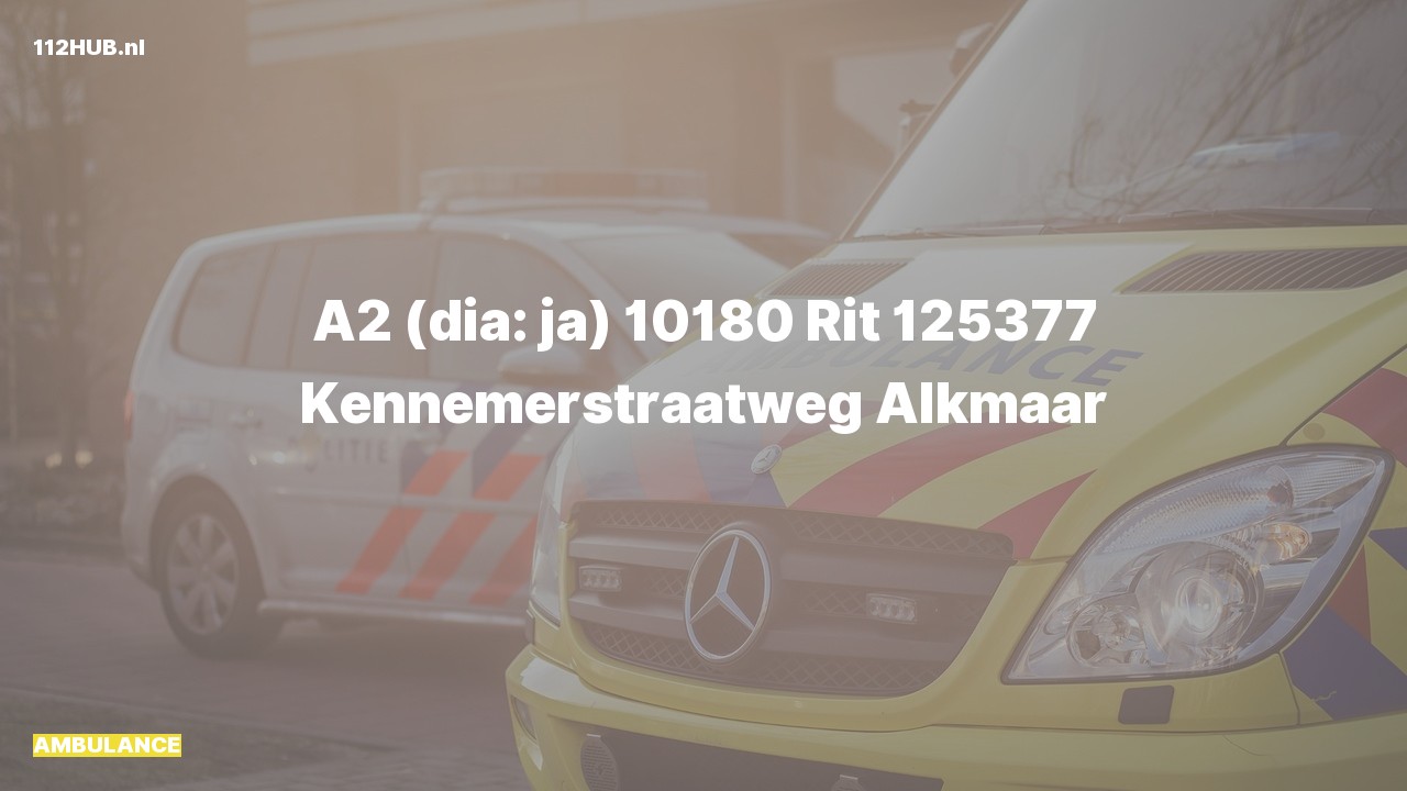Deelafbeelding voor Ambulance met gepaste spoed naar de Kennemerstraatweg in Alkmaar.