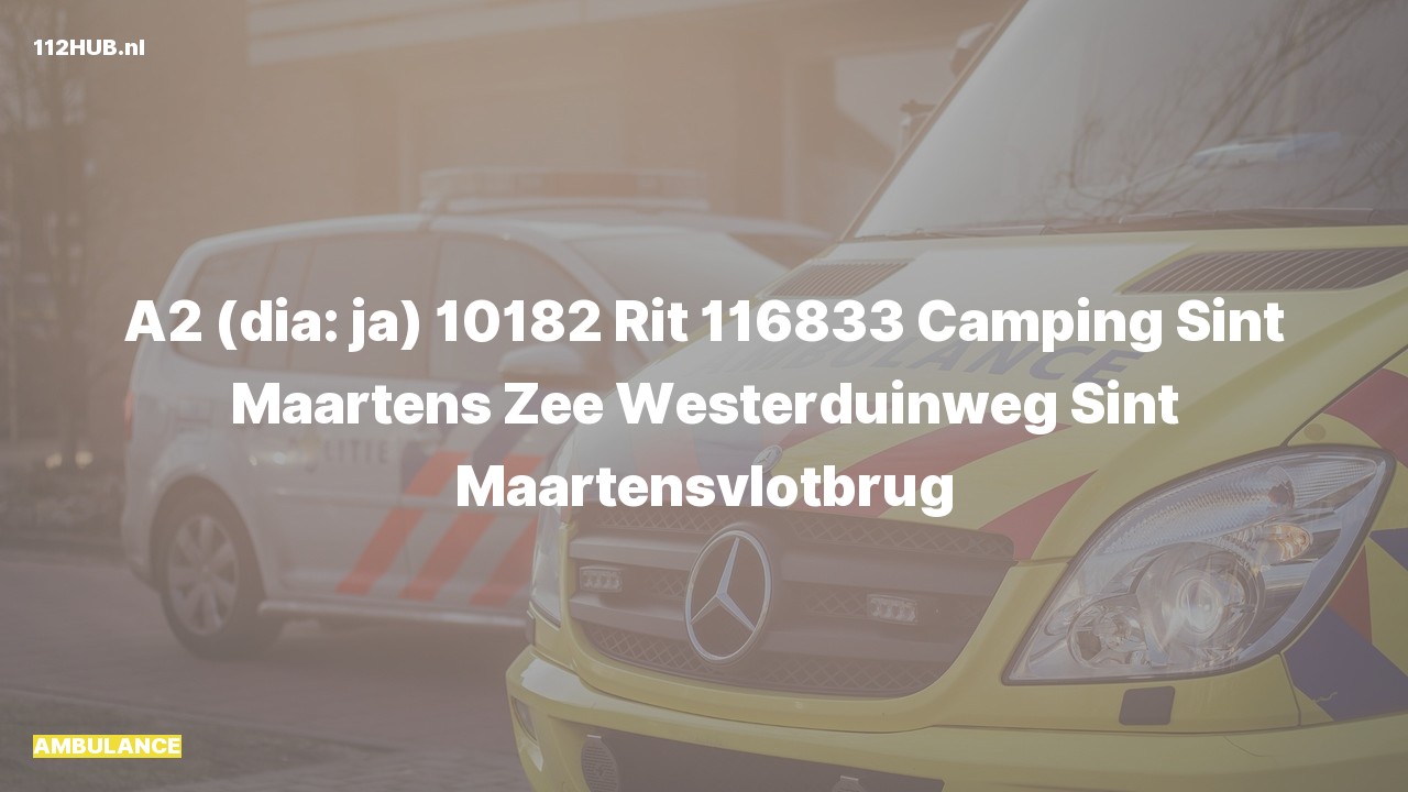 Deelafbeelding voor Ambulance met gepaste spoed naar de Westerduinweg in Sint Maartensvlotbrug.