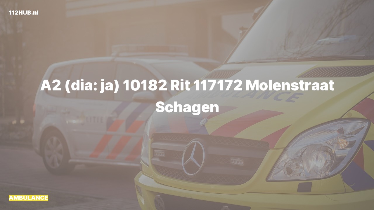 Deelafbeelding voor Ambulance met gepaste spoed naar de Molenstraat in Schagen.