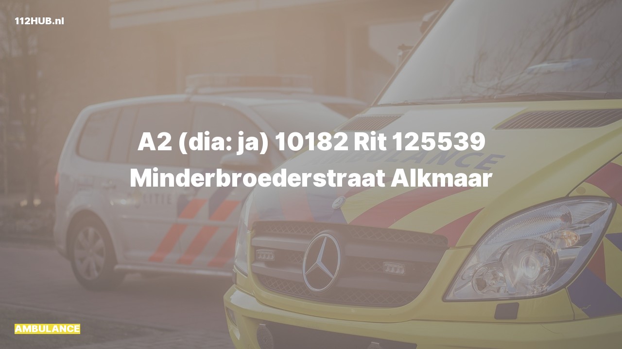 Deelafbeelding voor Ambulance met gepaste spoed naar de Minderbroederstraat in Alkmaar.