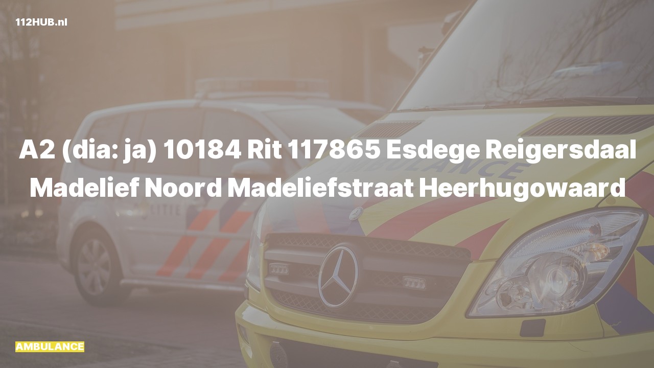 Deelafbeelding voor Ambulance met gepaste spoed naar de Madeliefstraat in Heerhugowaard.