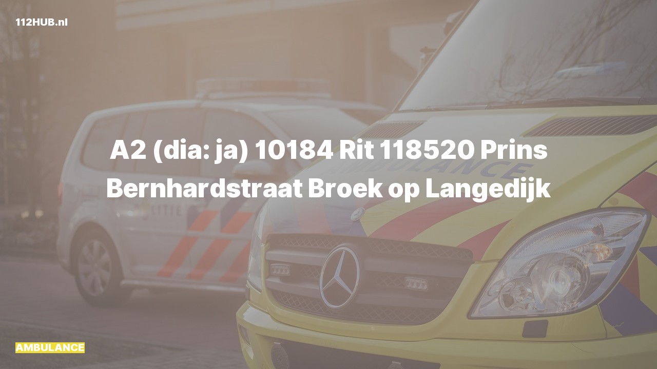 Deelafbeelding voor Ambulance met gepaste spoed naar de Prins Bernhardstraat in Broek op Langedijk.