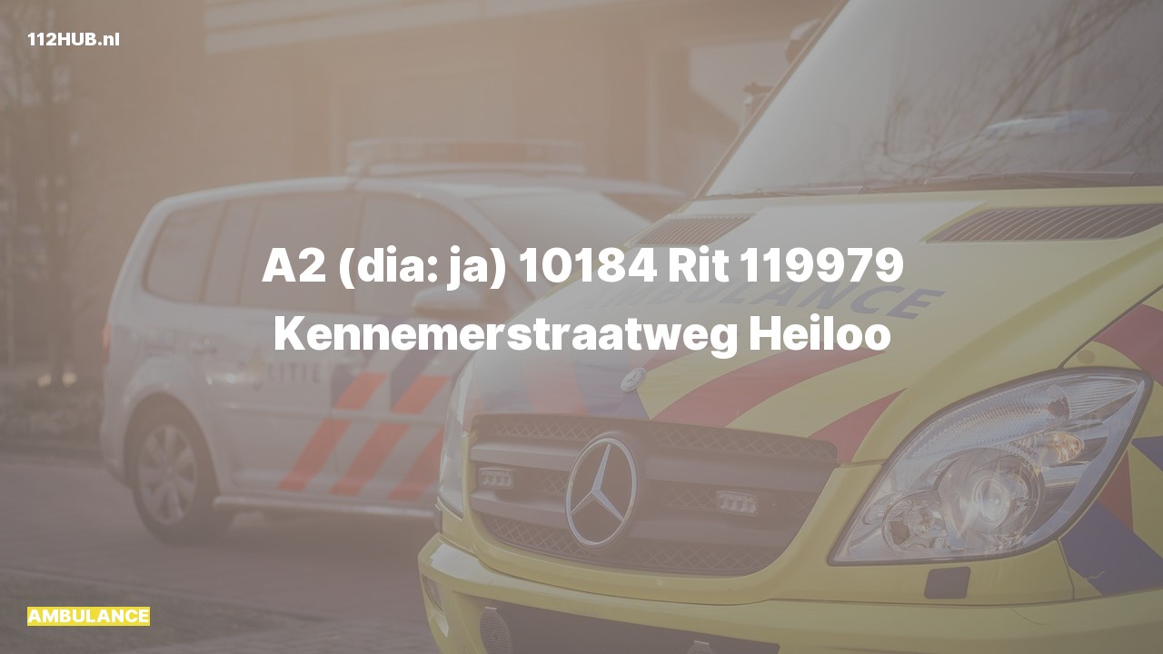 Deelafbeelding voor Ambulance met gepaste spoed naar de Kennemerstraatweg in Heiloo.