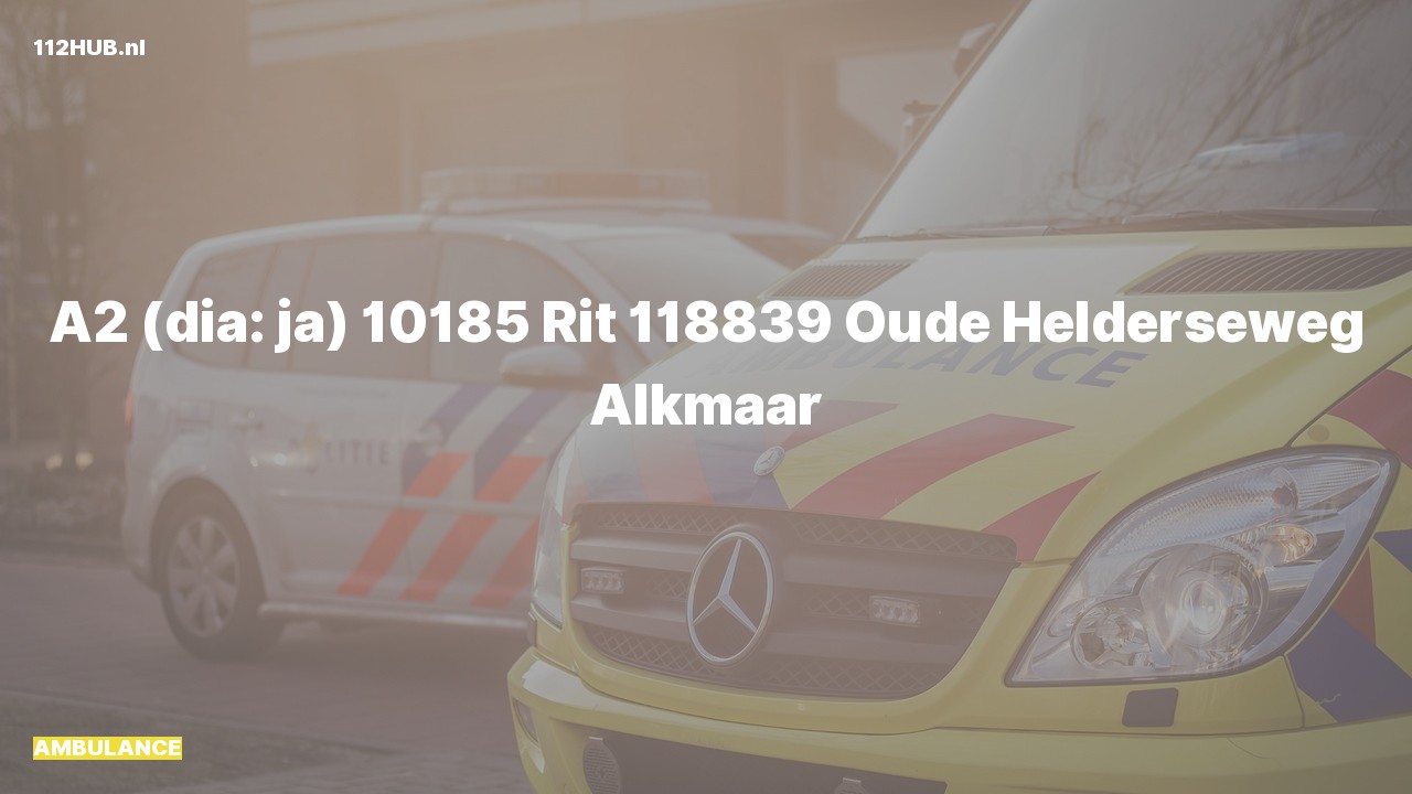 Deelafbeelding voor Ambulance met gepaste spoed naar de Oude Helderseweg in Alkmaar.
