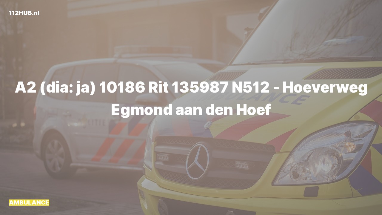 Deelafbeelding voor De ambulance is met gepaste spoed uitgerukt naar de Hoeverweg in Egmond aan den Hoef