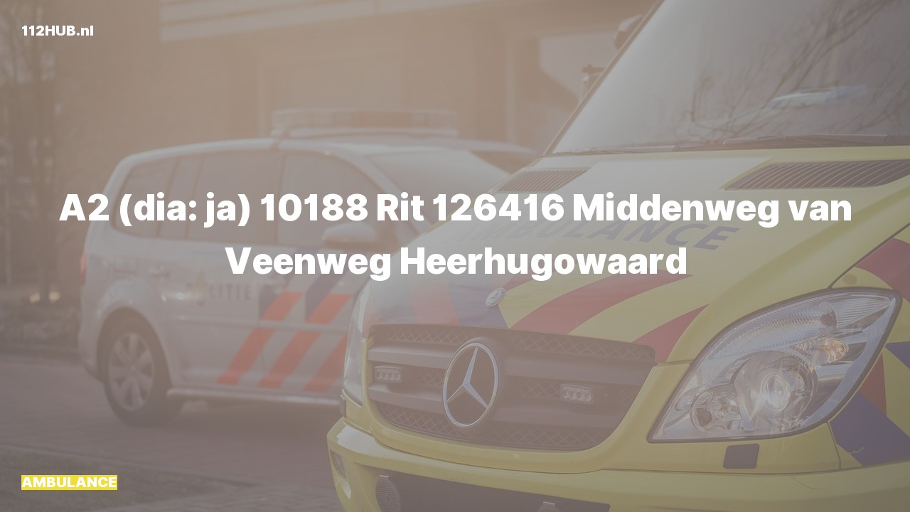 Deelafbeelding voor Ambulance met gepaste spoed naar de van Veenweg in Heerhugowaard.
