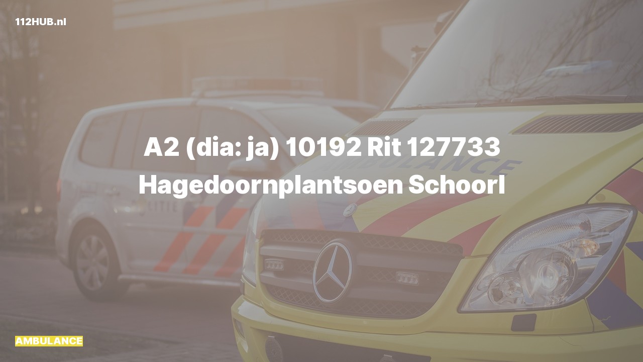 Deelafbeelding voor Ambulance met gepaste spoed naar de Hagedoornplantsoen in Schoorl.