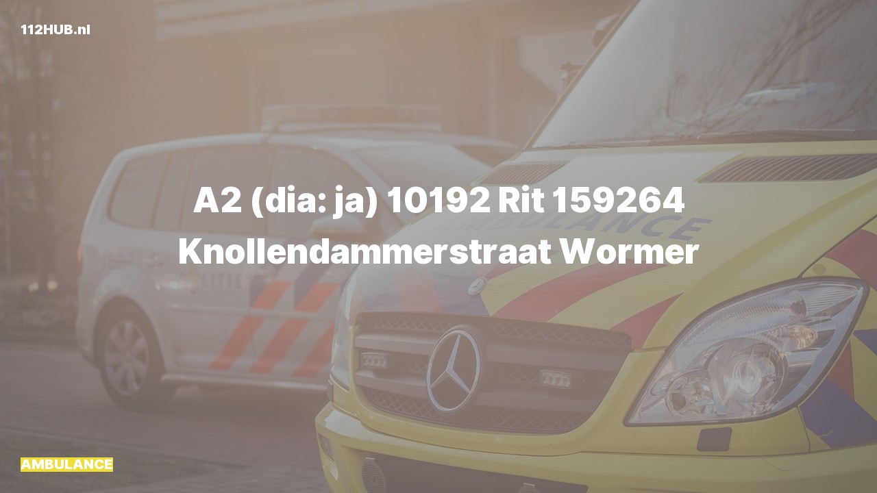 Deelafbeelding voor De ambulance is met gepaste spoed uitgerukt naar de Knollendammerstraat in Wormer