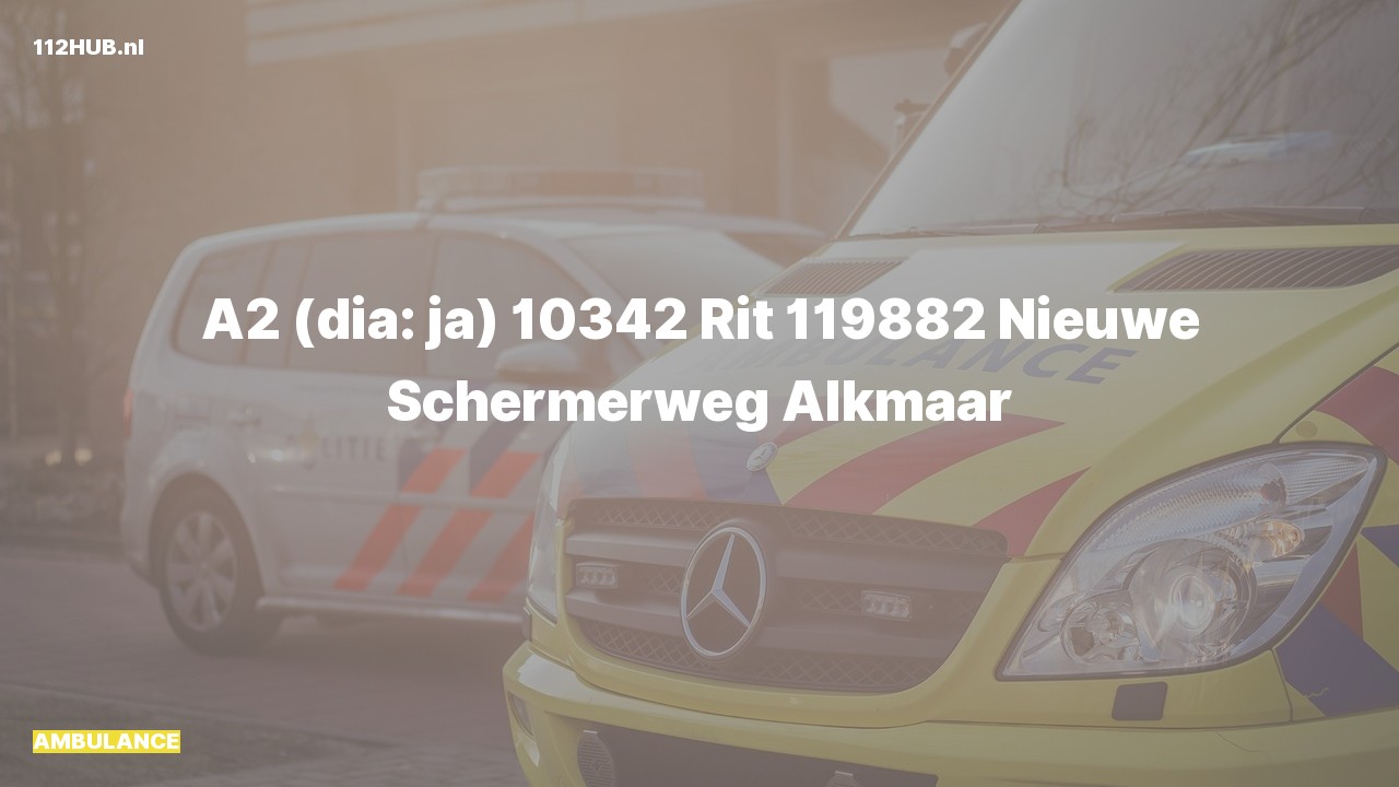 Deelafbeelding voor Ambulance met gepaste spoed naar de Nieuwe Schermerweg in Alkmaar.