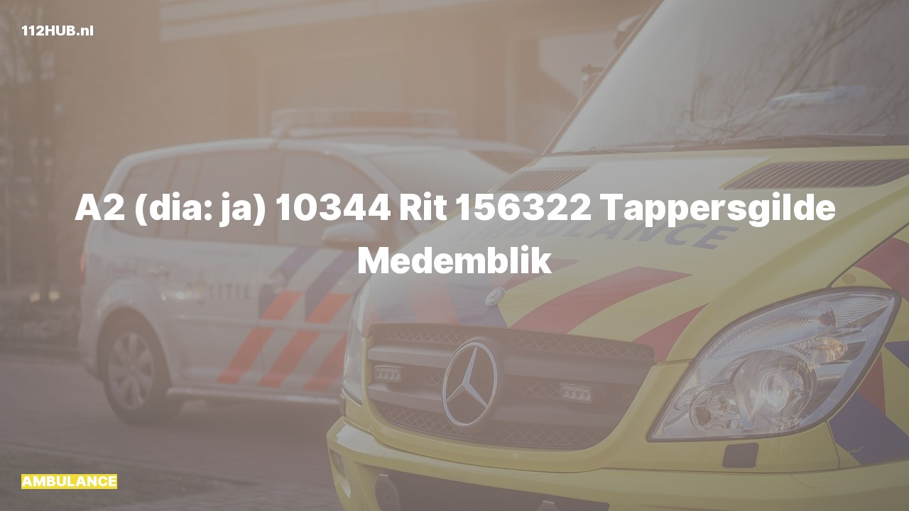 Deelafbeelding voor De ambulance is met gepaste spoed uitgerukt naar de Tappersgilde in Medemblik