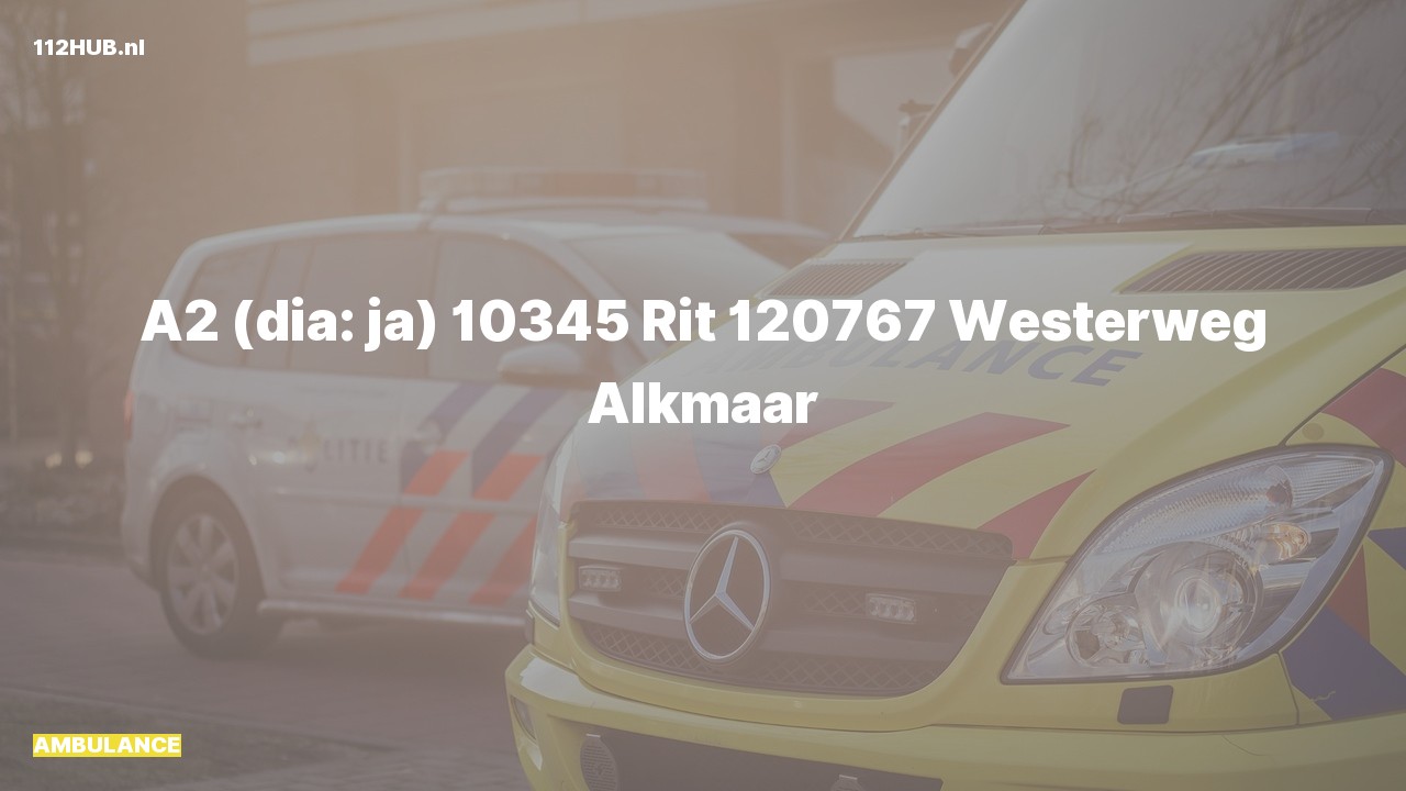 Deelafbeelding voor Ambulance met gepaste spoed naar de Westerweg in Alkmaar.