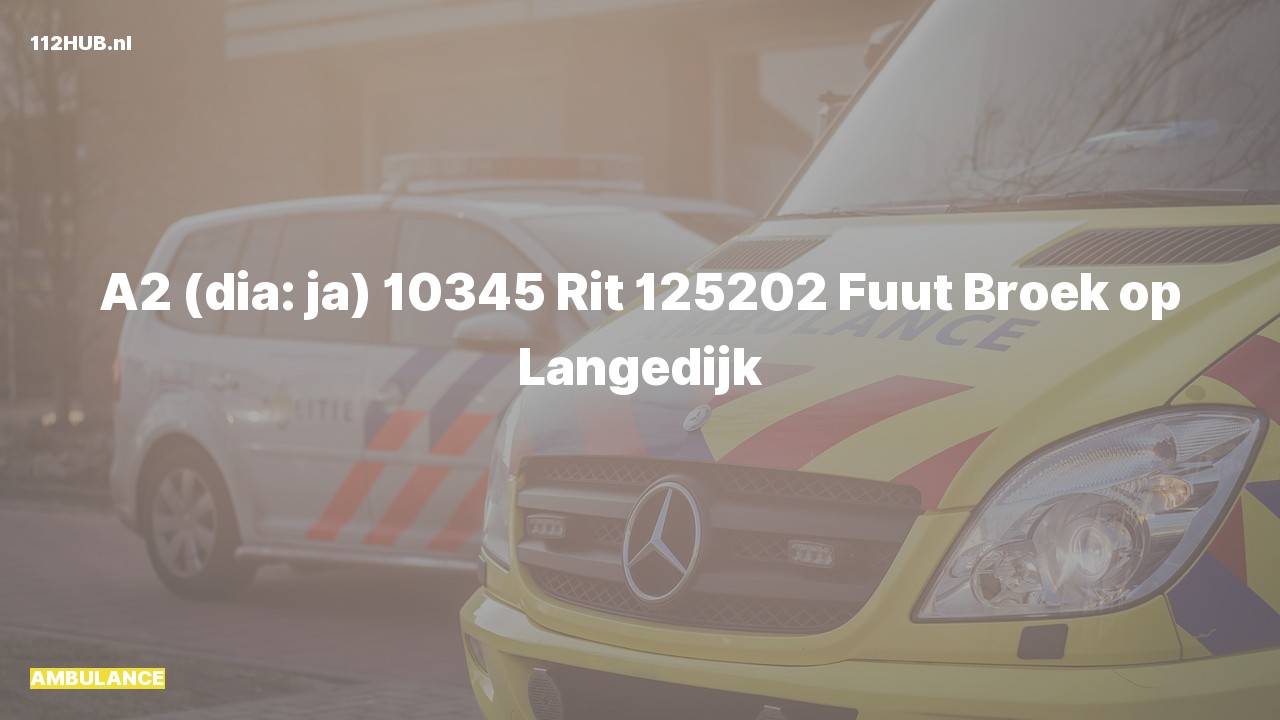 Deelafbeelding voor Ambulance met gepaste spoed naar de Fuut in Broek op Langedijk.