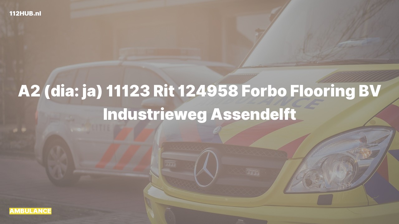 Deelafbeelding voor Ambulance met gepaste spoed naar de Industrieweg in Assendelft.