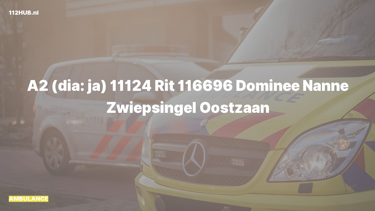 Deelafbeelding voor Ambulance met gepaste spoed naar de Dominee Nanne Zwiepsingel in Oostzaan.