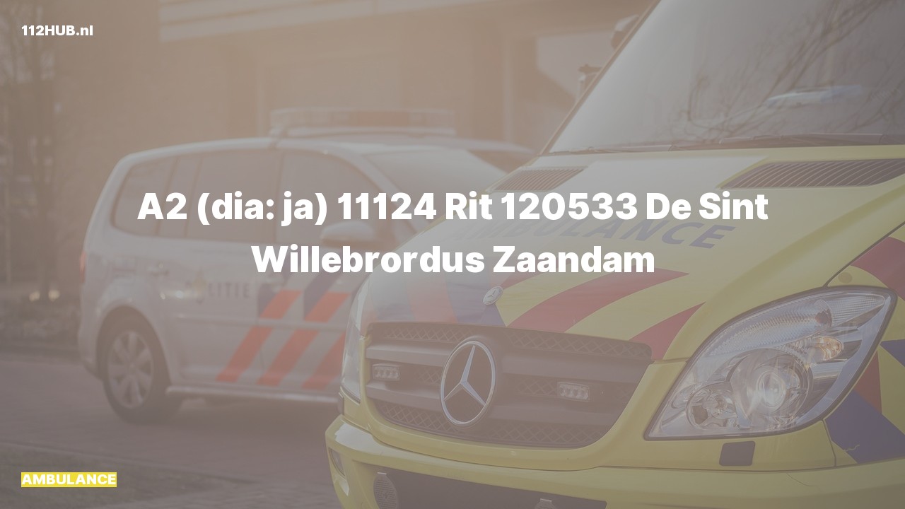 Deelafbeelding voor Ambulance met gepaste spoed naar de De Sint Willebrordus in Zaandam.