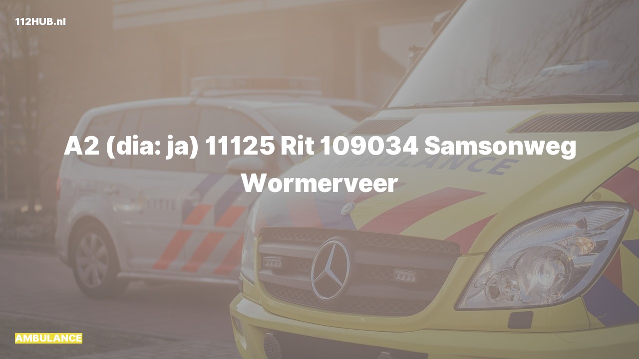 Deelafbeelding voor Ambulance met gepaste spoed naar de Samsonweg in Wormerveer.