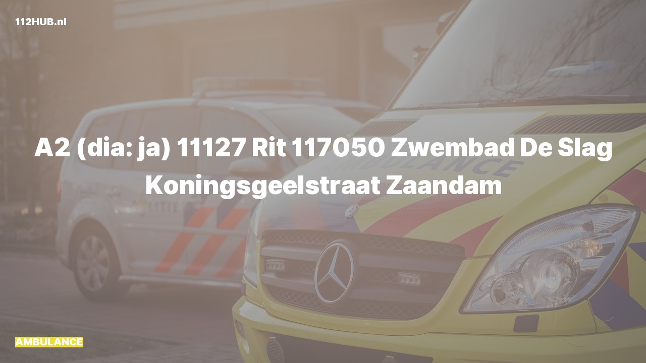 Deelafbeelding voor Ambulance met gepaste spoed naar de Koningsgeelstraat in Zaandam.