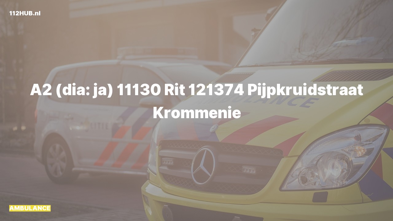 Deelafbeelding voor Ambulance met gepaste spoed naar de Pijpkruidstraat in Krommenie.