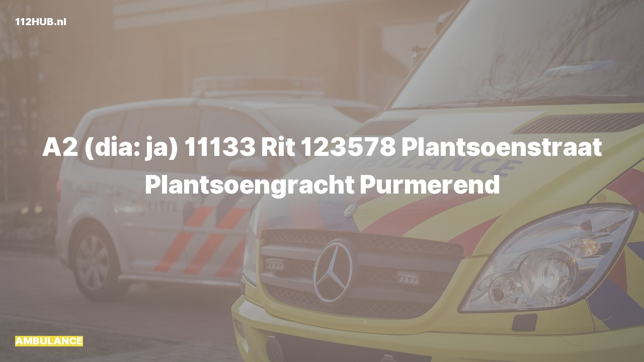 Deelafbeelding voor Ambulance met gepaste spoed naar de Plantsoenstraat in Purmerend.