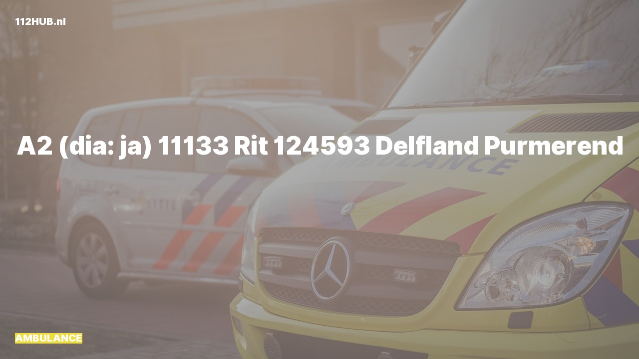 Deelafbeelding voor Ambulance met gepaste spoed naar de Delfland in Purmerend.
