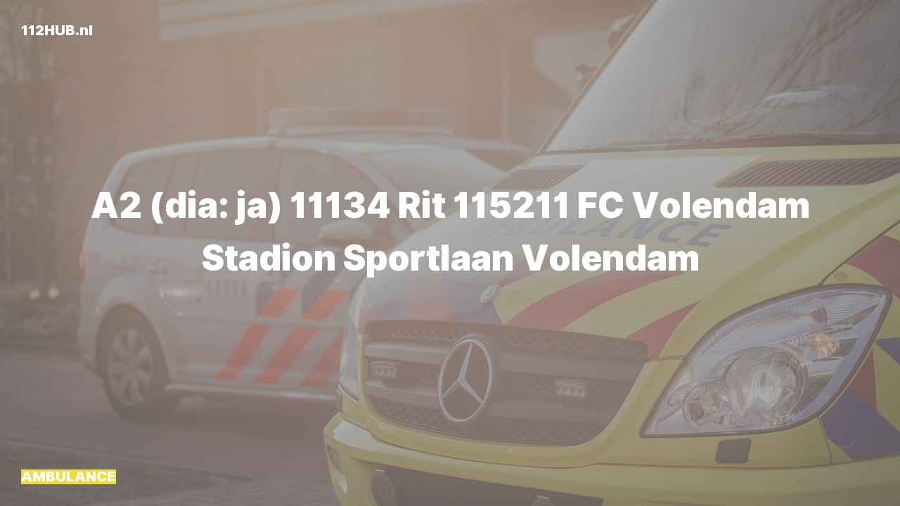 Deelafbeelding voor Ambulance met gepaste spoed naar de Sportlaan in Volendam.
