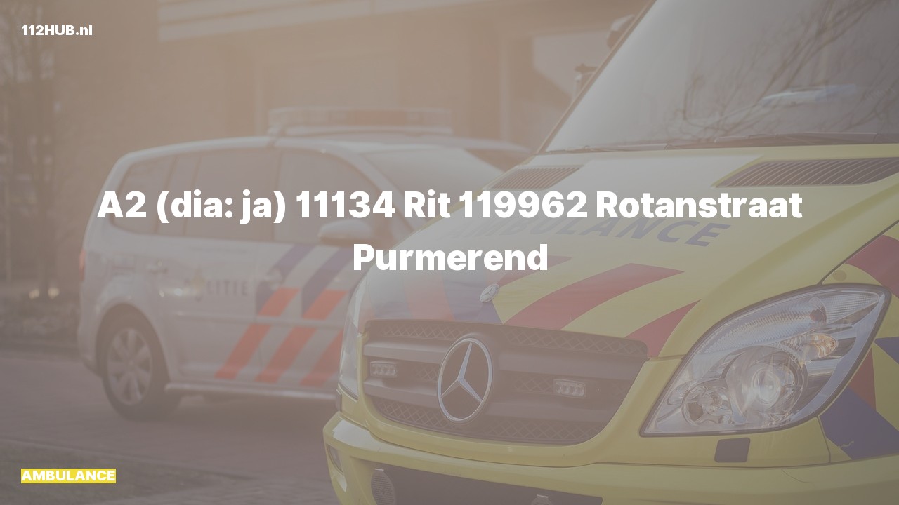 Deelafbeelding voor Ambulance met gepaste spoed naar de Rotanstraat in Purmerend.