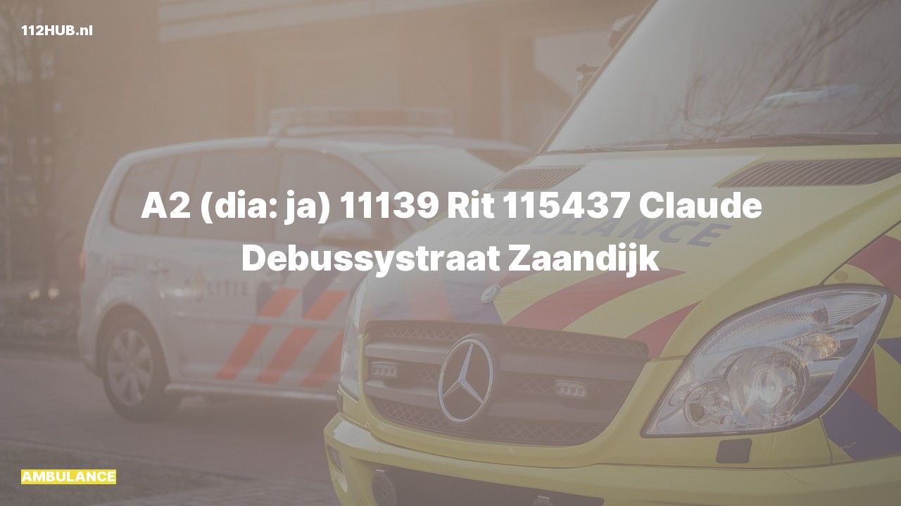 Deelafbeelding voor Ambulance met gepaste spoed naar de Claude Debussystraat in Zaandijk.
