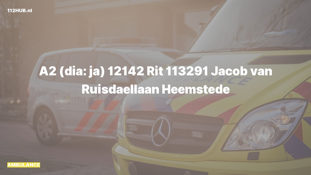 Deelafbeelding voor Ambulance met gepaste spoed naar de Jacob van Ruisdaellaan in Heemstede.