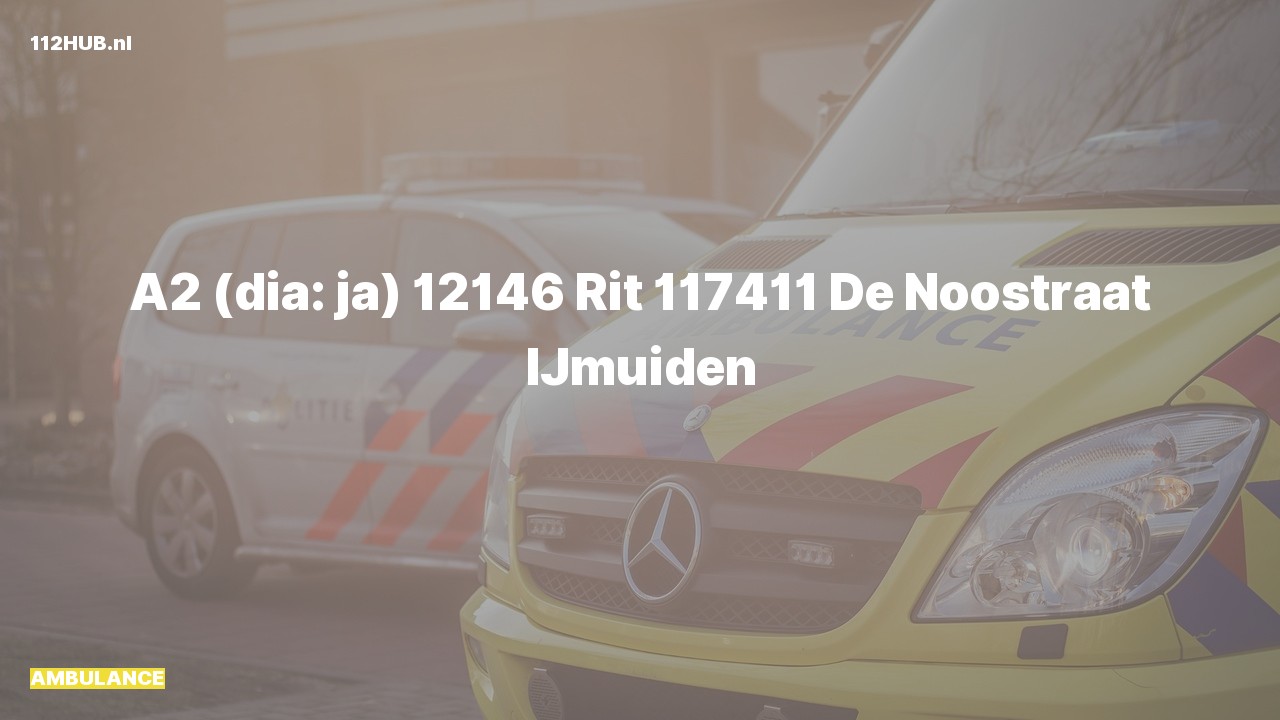 Deelafbeelding voor Ambulance met gepaste spoed naar de De Noostraat in IJmuiden.