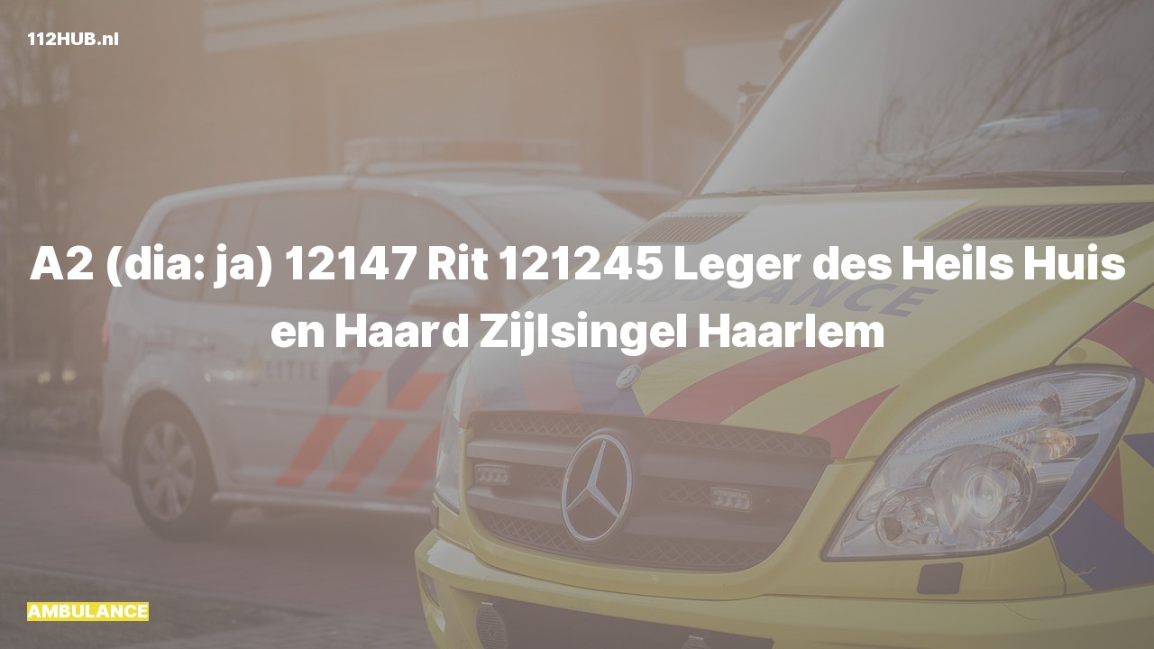 Deelafbeelding voor Ambulance met gepaste spoed naar de Zijlsingel in Haarlem.