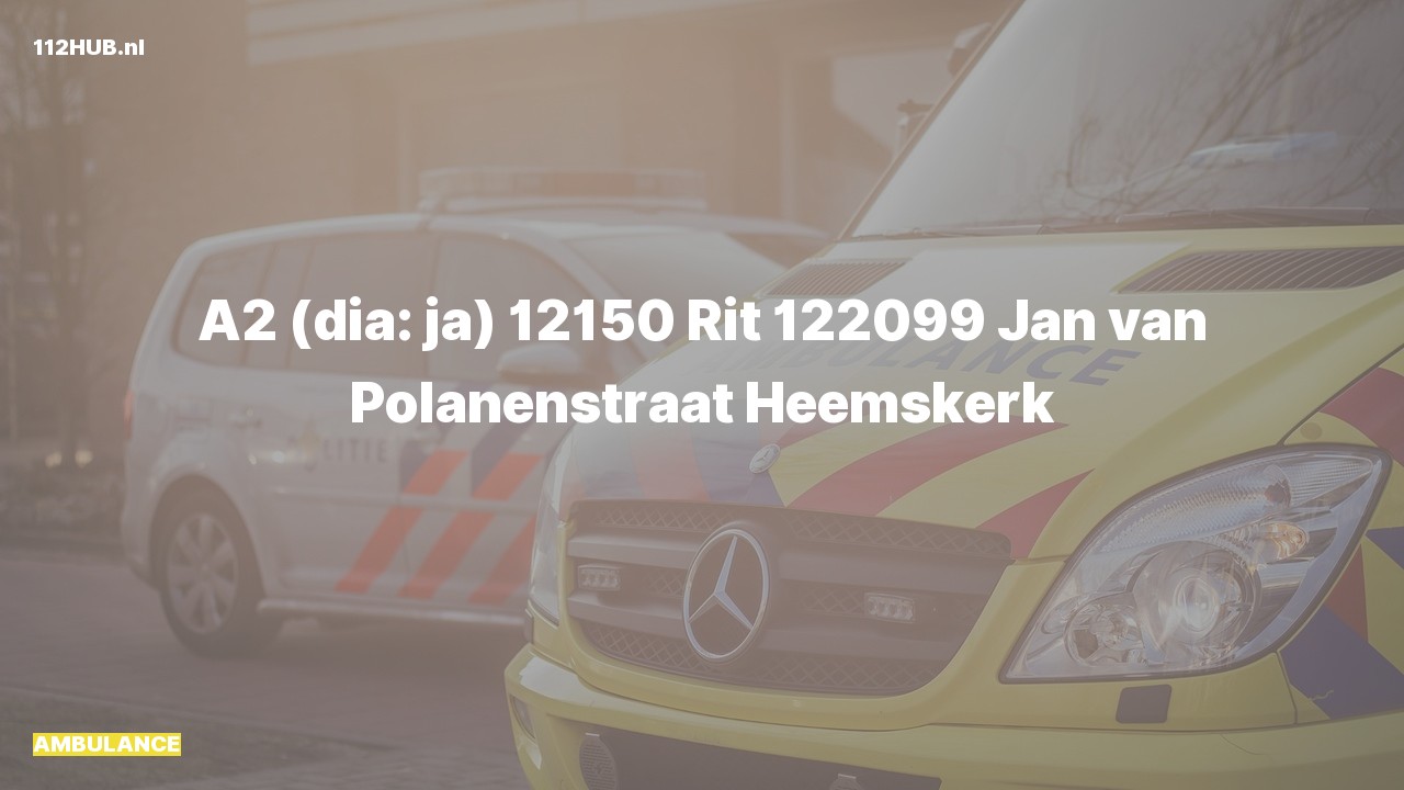 Deelafbeelding voor Ambulance met gepaste spoed naar de Jan van Polanenstraat in Heemskerk.