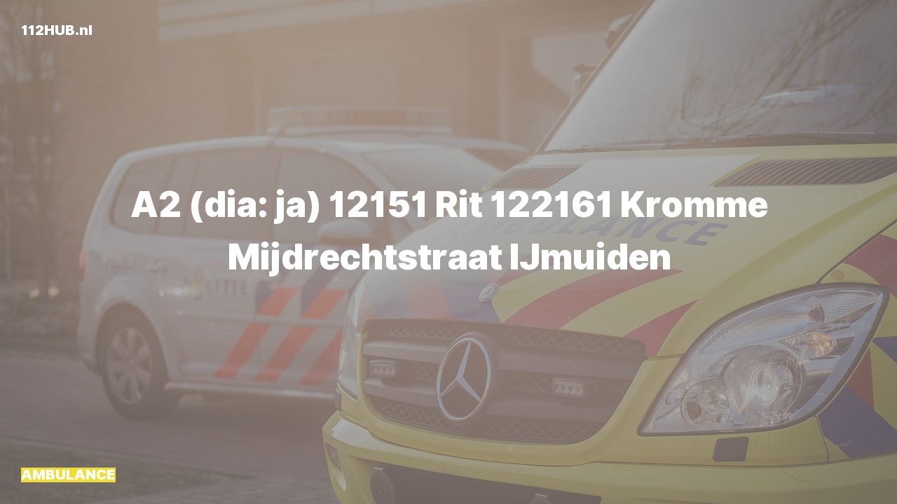 Deelafbeelding voor Ambulance met gepaste spoed naar de Kromme Mijdrechtstraat in IJmuiden.