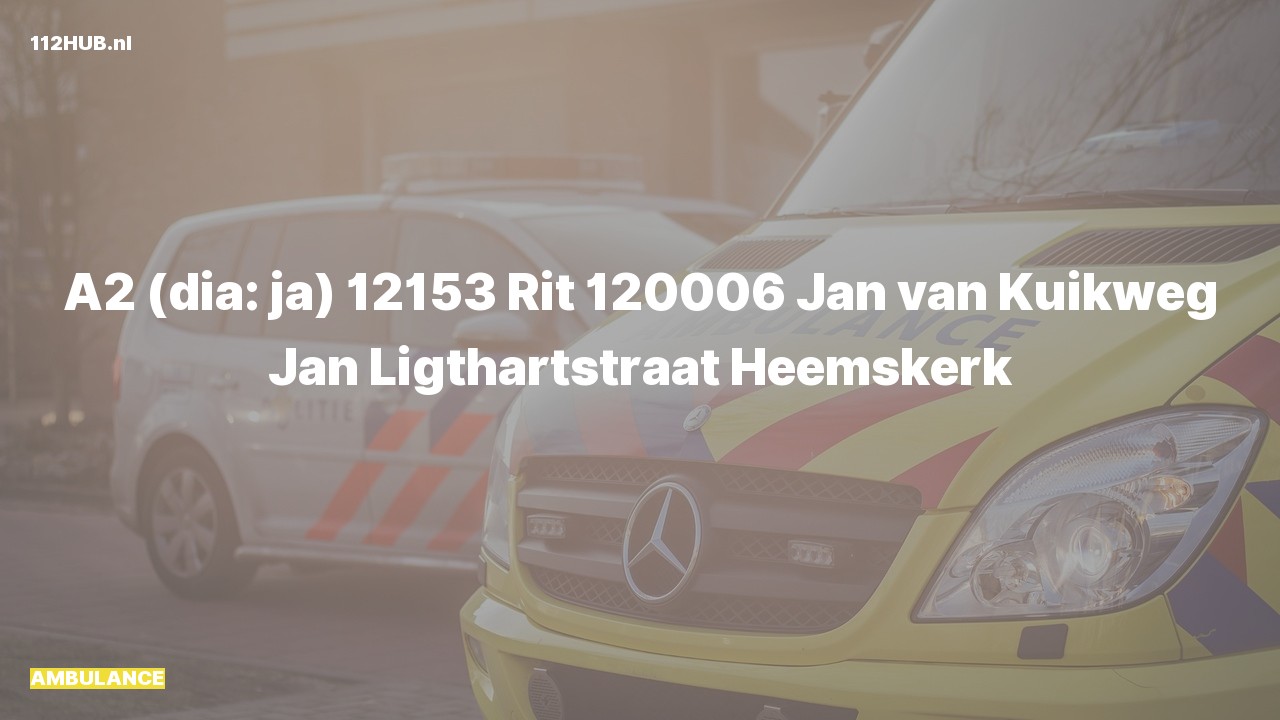 Deelafbeelding voor Ambulance met gepaste spoed naar de Jan Ligthartstraat in Heemskerk.