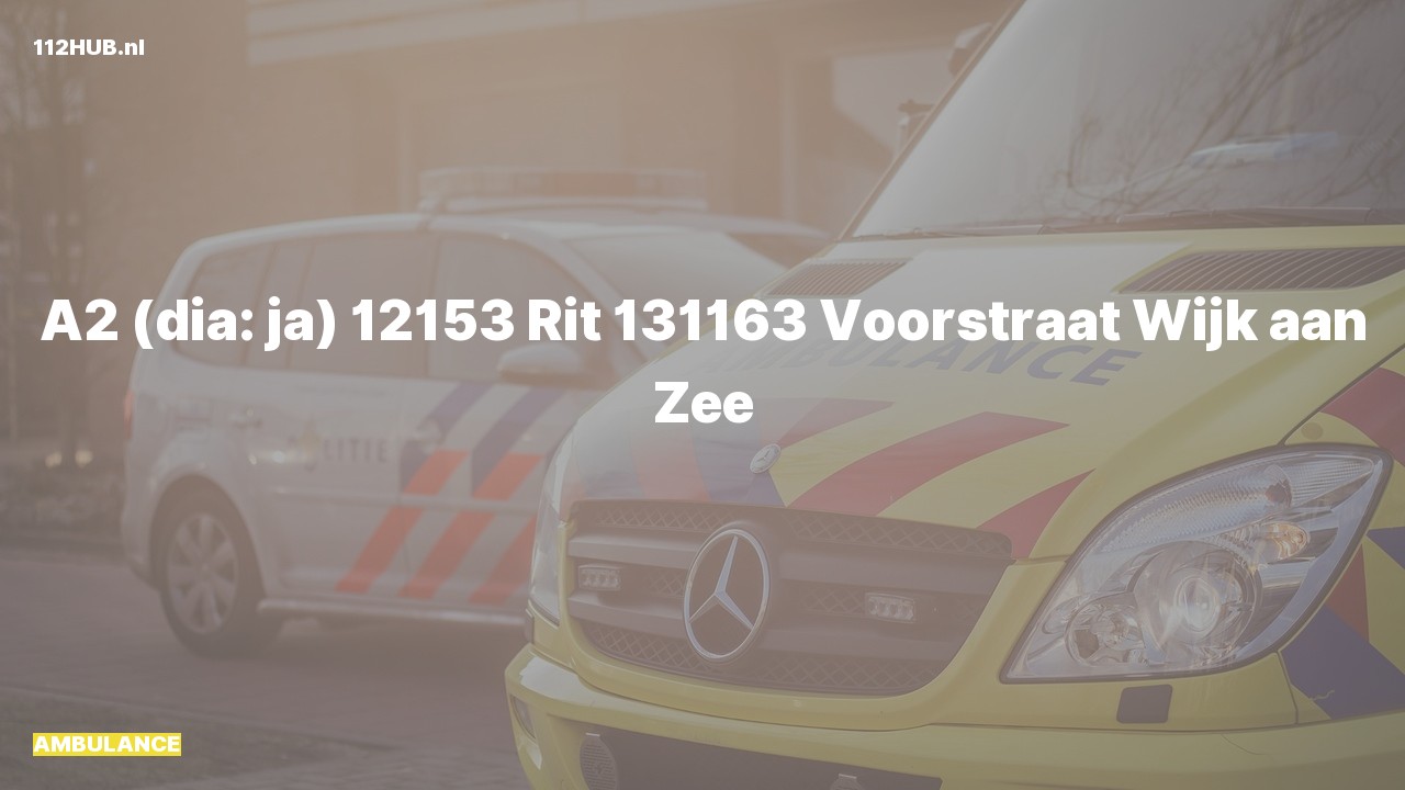 Deelafbeelding voor De ambulance is met gepaste spoed uitgerukt naar de Voorstraat in Wijk aan Zee