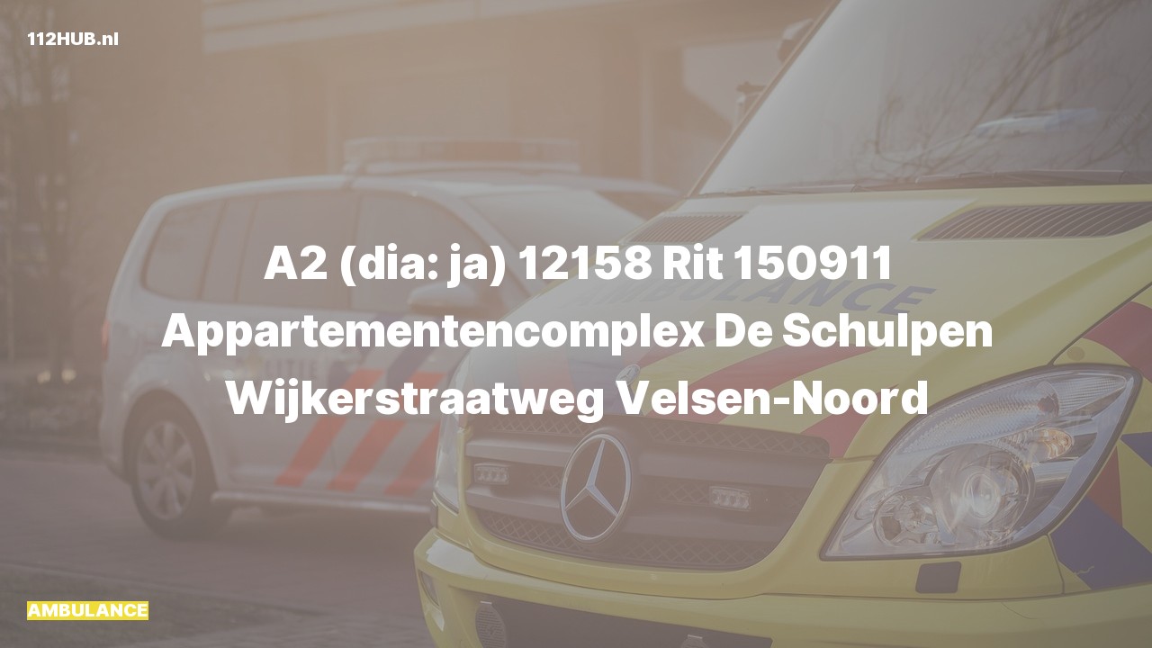 Deelafbeelding voor De ambulance is met gepaste spoed uitgerukt naar de Wijkerstraatweg in Velsen-Noord