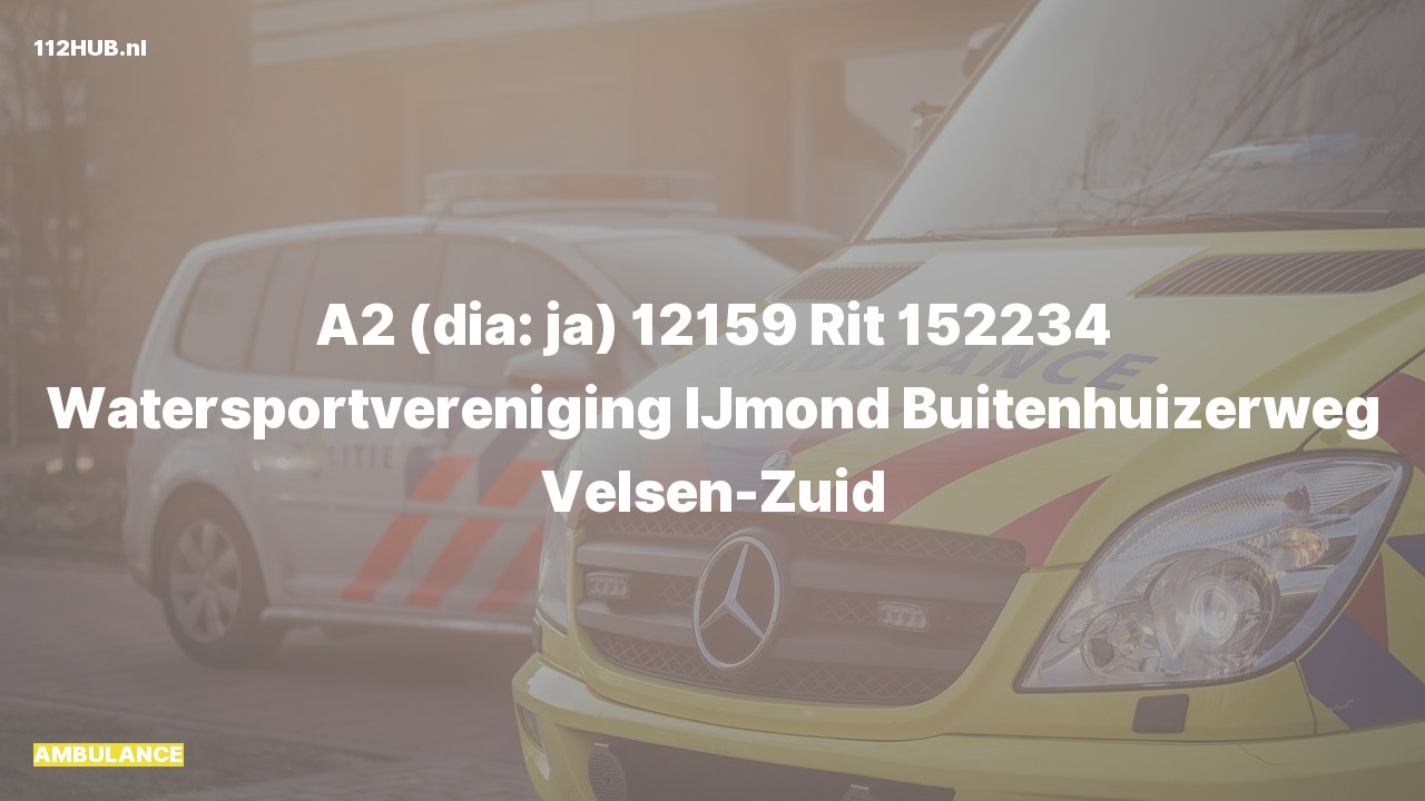 Deelafbeelding voor De ambulance is met gepaste spoed uitgerukt naar de Buitenhuizerweg in Velsen-Zuid