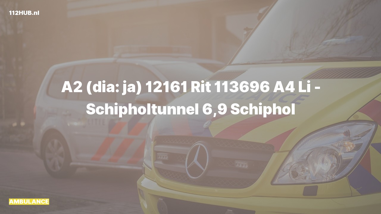 Deelafbeelding voor Ambulance met gepaste spoed op de A4 bij hectometerpaaltje 6.9.