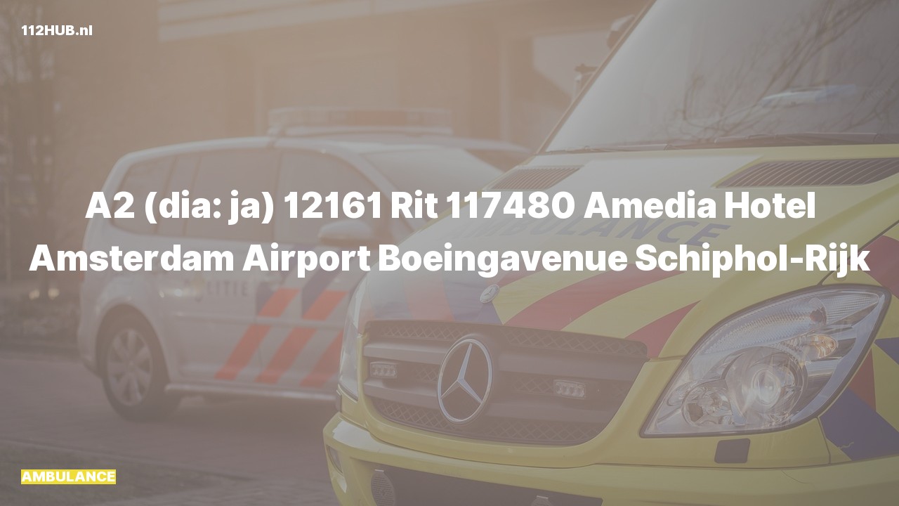 Deelafbeelding voor Ambulance met gepaste spoed naar de Boeingavenue in Schiphol-Rijk.