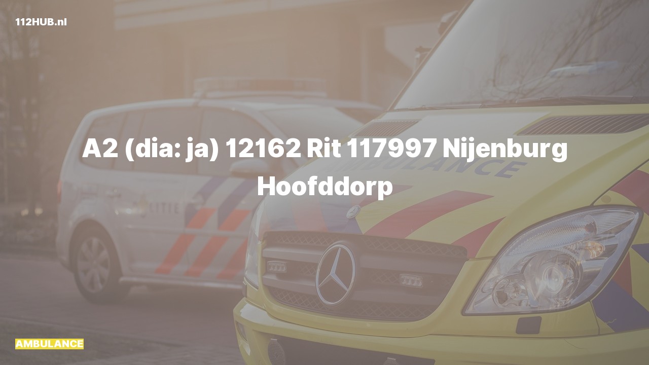 Deelafbeelding voor Ambulance met gepaste spoed naar de Nijenburg in Hoofddorp.