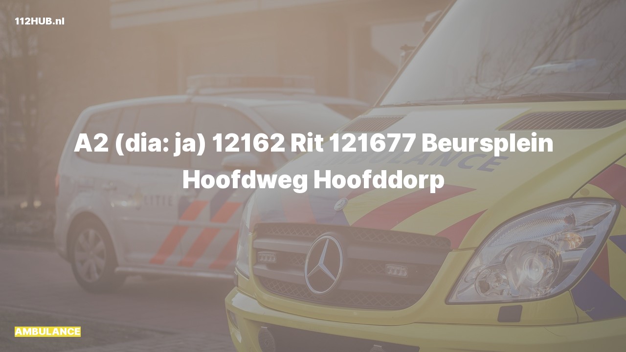 Deelafbeelding voor Ambulance met gepaste spoed naar de Hoofdweg in Hoofddorp.