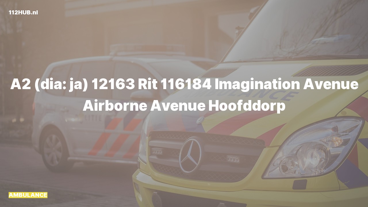 Deelafbeelding voor Ambulance met gepaste spoed naar de Airborne Avenue in Hoofddorp.