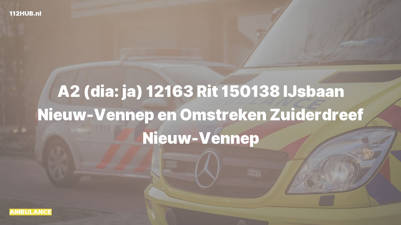Deelafbeelding voor De ambulance is met gepaste spoed uitgerukt naar de Zuiderdreef in Nieuw-Vennep