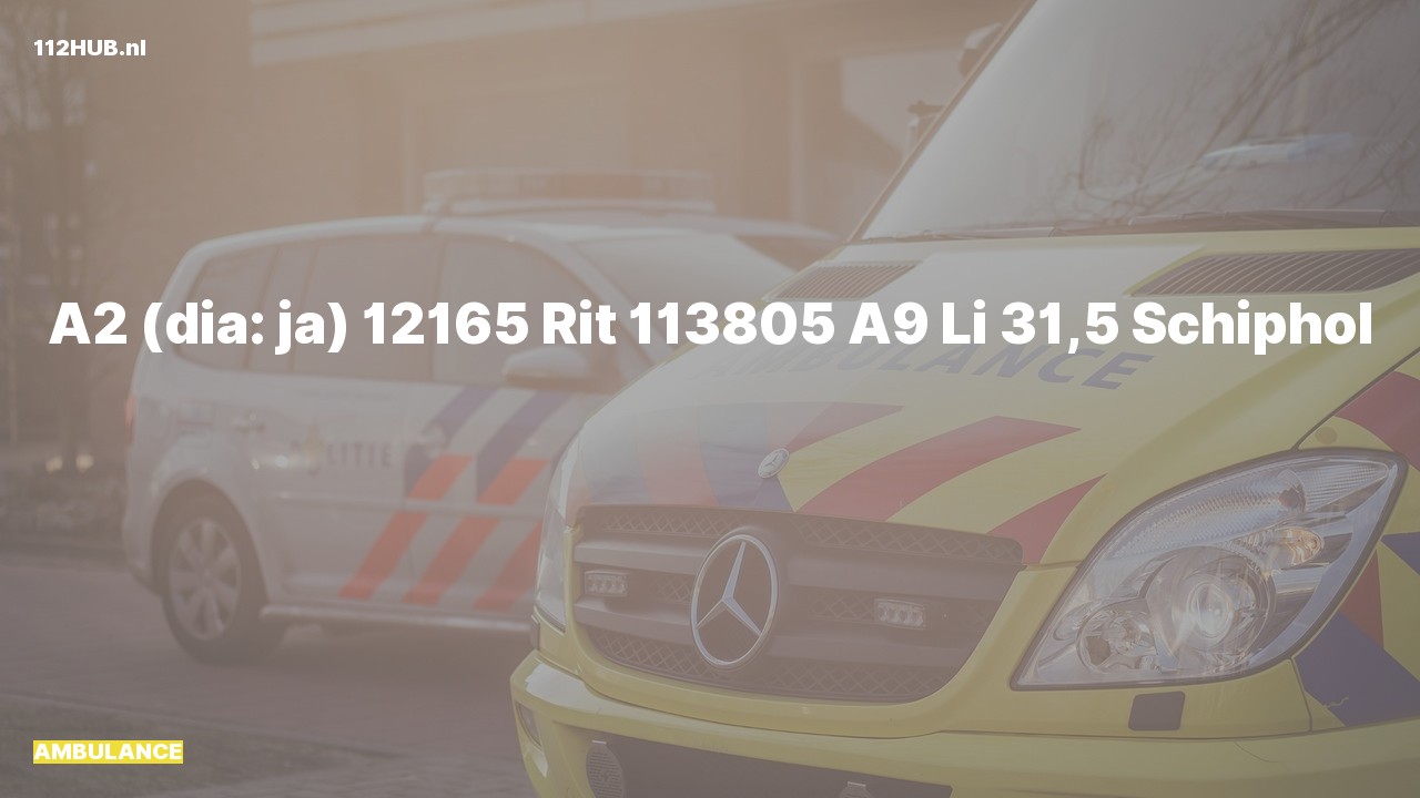 Deelafbeelding voor Ambulance met gepaste spoed op de A9 bij hectometerpaaltje 31.5.