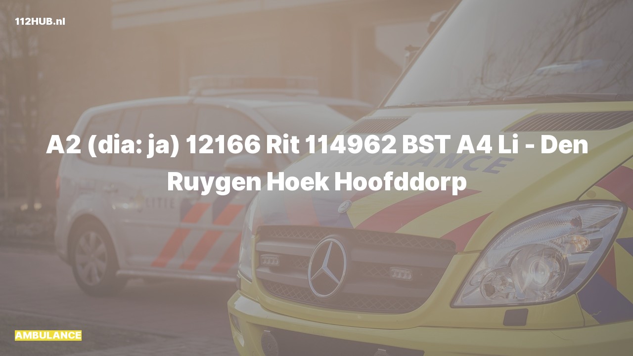 Deelafbeelding voor Ambulance met gepaste spoed.