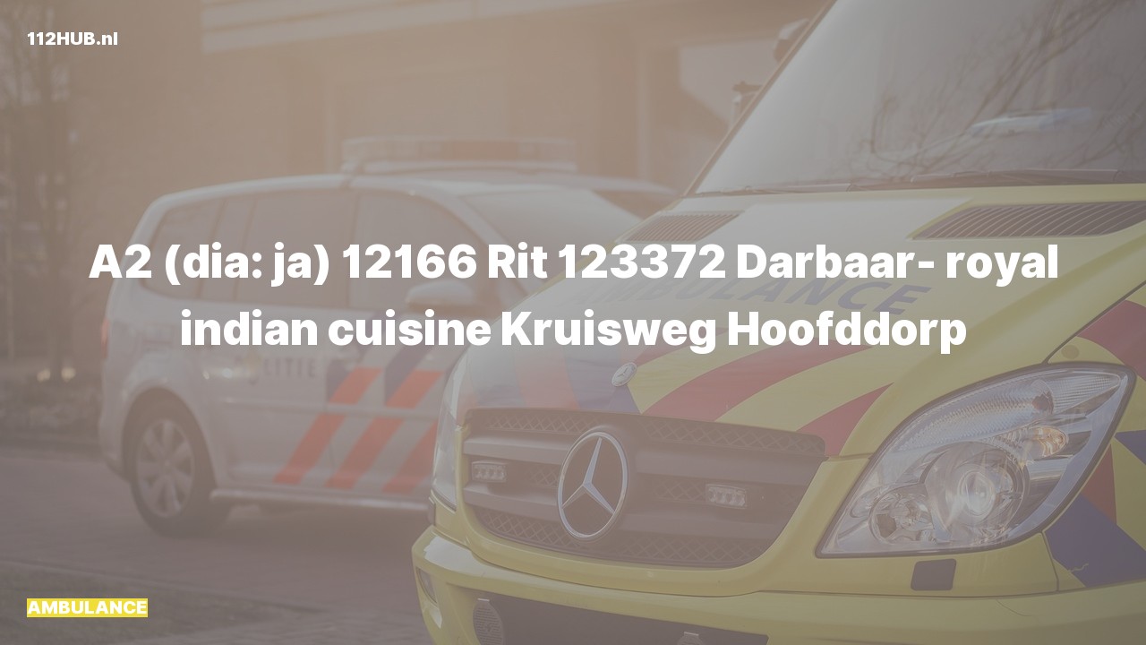 Deelafbeelding voor Ambulance met gepaste spoed naar de Kruisweg in Hoofddorp.