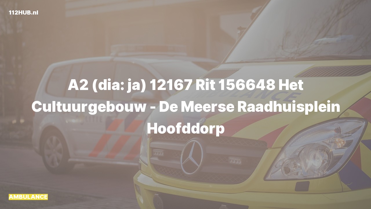 Ambulance met gepaste spoed naar Raadhuisplein in Hoofddorp - 112Hub.nl