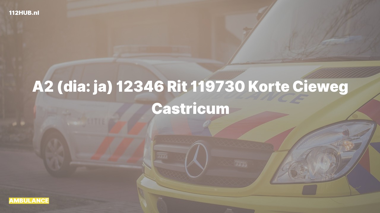 Deelafbeelding voor Ambulance met gepaste spoed naar de Korte Cieweg in Castricum.