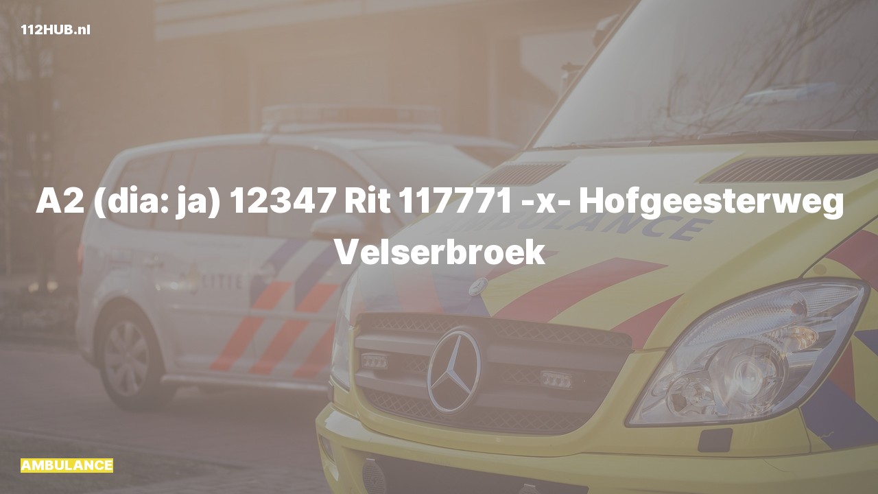 Deelafbeelding voor Ambulance met gepaste spoed naar de Hofgeesterweg in Velserbroek.