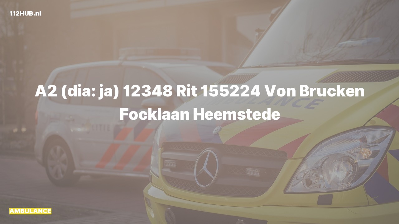 Deelafbeelding voor De ambulance is met gepaste spoed uitgerukt naar de Von Brucken Focklaan in Heemstede
