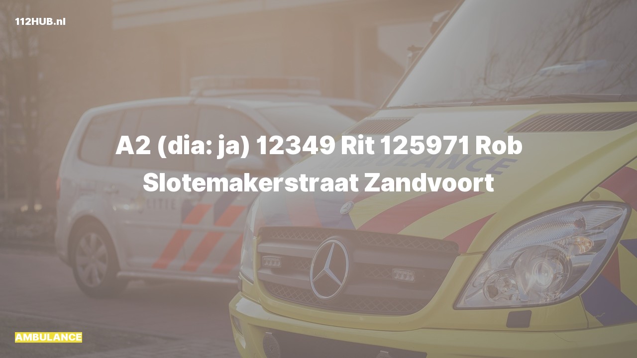 Deelafbeelding voor Ambulance met gepaste spoed naar de Rob Slotemakerstraat in Zandvoort.